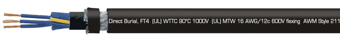 Aufdruck-Beispiel für TR 600 CY blue 32211612:
SAB BRÖCKSKES · D-VIERSEN · TR 600 CY blue 16 AWG/12c 32211612 TFFN (UL) Type TC-ER 90°C 600V, Oil Resistant I, Sunlight Resistant,
Direct Burial, FT4 (UL) WTTC 90°C 1000V (UL) MTW 16 AWG/12c 600V flexing AWM Style 21179 600V c(UL) Type CIC SHIELDED 90°C dry 600V FT1 FT2 FT4 CE