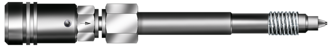 Massetemperaturfühler für die Temperaturerfassung von formbaren Kunststoffen in Extrudern, Einspritzformmaschinen und Einspritzwerkzeugen