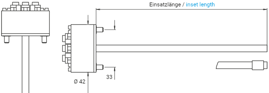 Messeinsatz mit 1 Messumformer