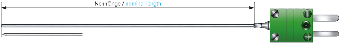 Mantel-Thermoelement mit Steckverbinder