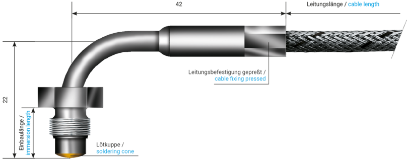 Winkel-Einschraub-Thermoelement