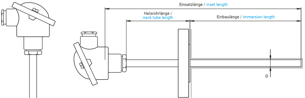 Flansch-Schutarmatur für Messeinsätze Ø 6 mm
