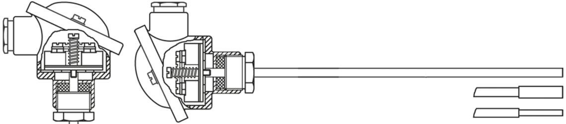 Thermometer ohne zusätzliches Schutzrohr Form MK